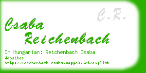 csaba reichenbach business card